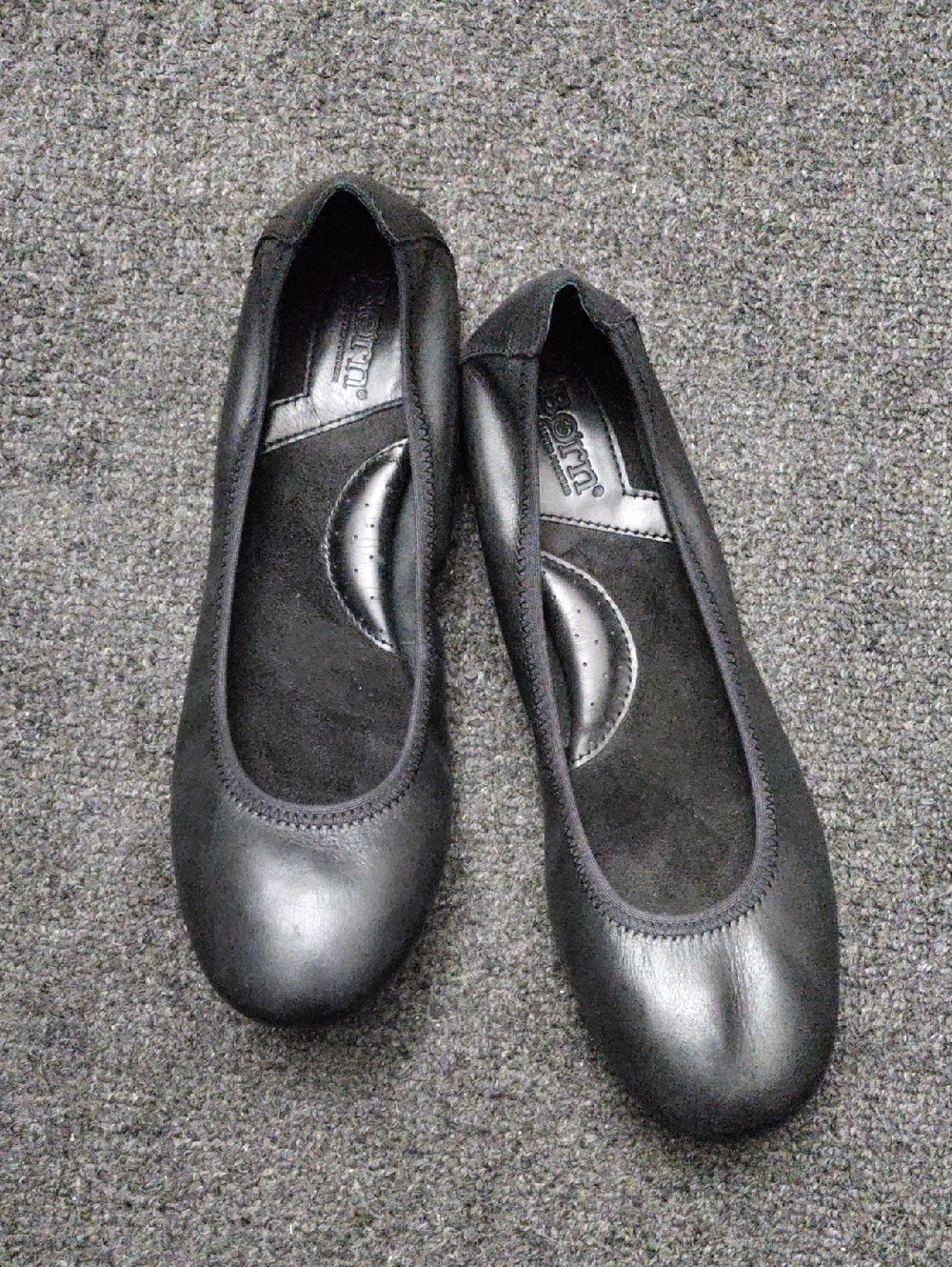 Born Black Leather Ballet Flats - Slip-On Comfort